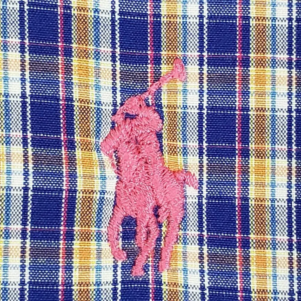 Polo Ralph Lauren Shirt Men's Size XXL Blue Multicolor Plaid LS Button Down
